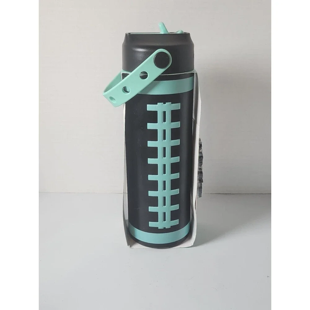 Dude Perfect 24oz Water Bottle Teal w/ Handle & Leakproof Lid NEW Tags